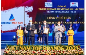 Đất Xanh Miền Nam vinh dự nhận giải thưởng "Thương hiệu hàng đầu Việt Nam 2021"